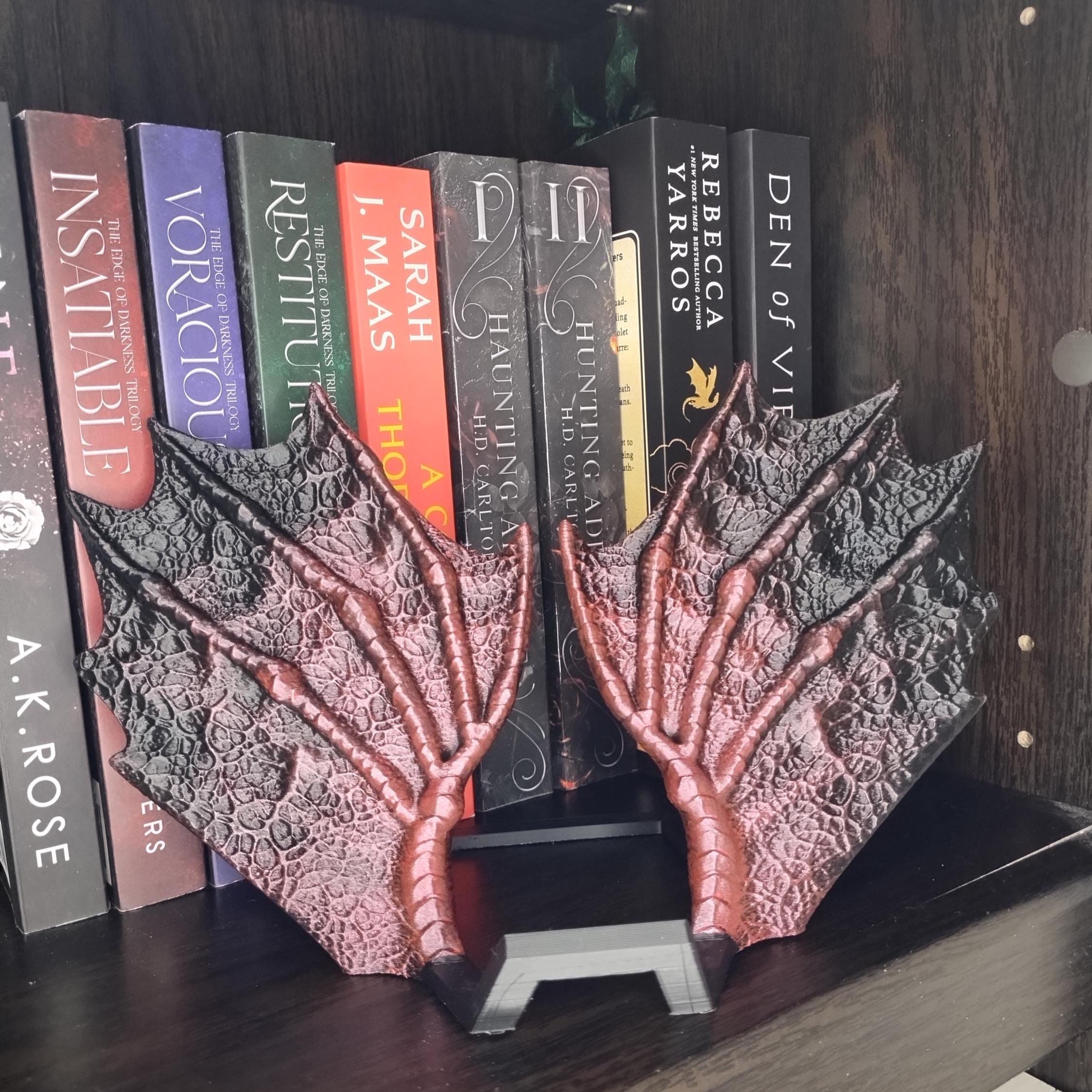 Dragon Wing Bookend | Fantasy Book Shelf Decor