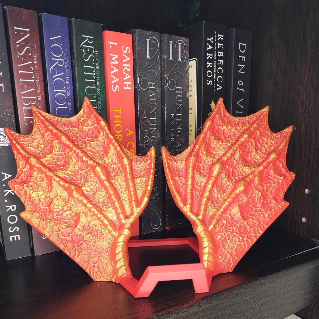Dragon Wing Bookend | Fantasy Book Shelf Decor