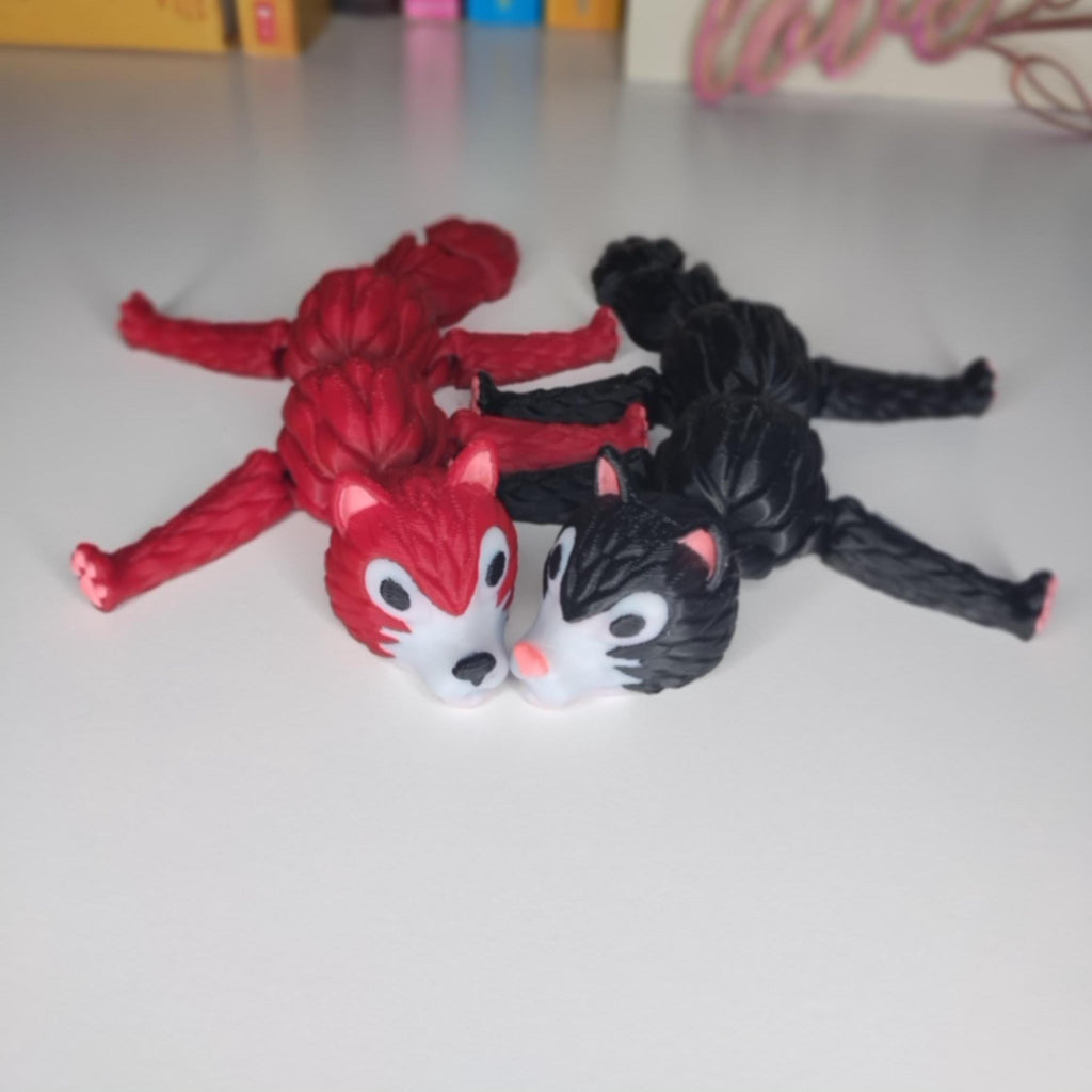 Articulated 3D Printed Wolf Figurine – Collectible Desk Toy