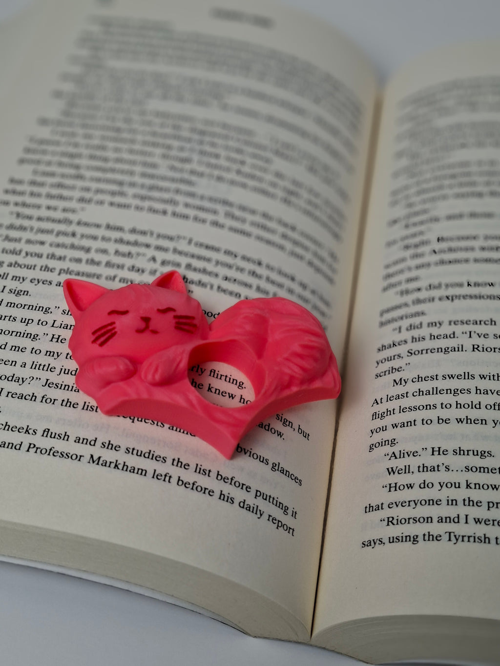 Heart Shaped Cat Page Holder | Book Accessory | Reading Companion for Book Lovers