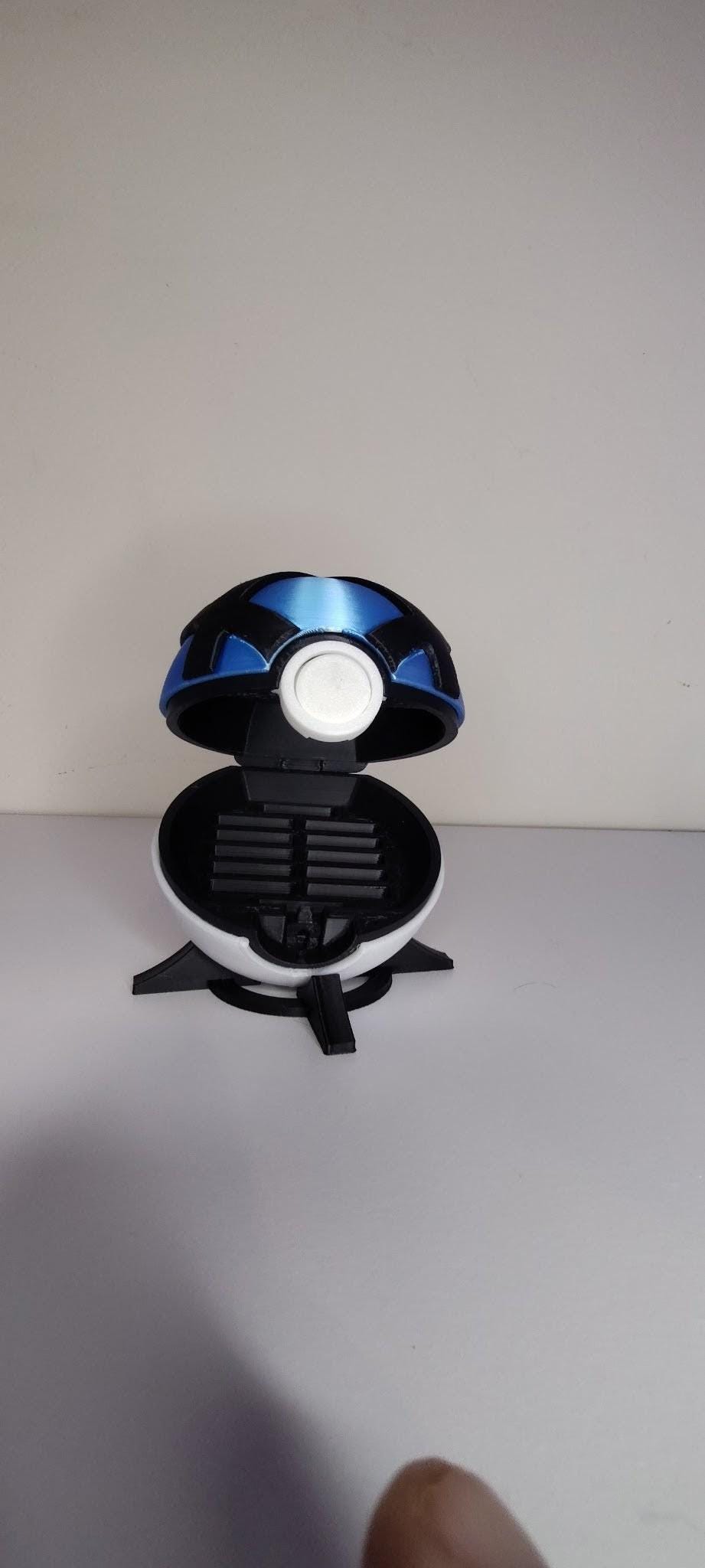 PokeBall Inspired Game Holder – Holds 12 Nintendo Switch Games – 3D Printed Game Cartridge Storage – Gaming Display Case with Stand